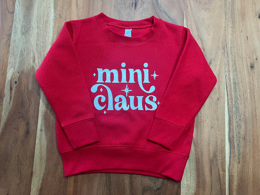 TODDLER CHRISTMAS MINI CLAUS SWEATSHIRT